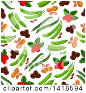 Poster, Art Print Of Seamless Background Pattern Of Food