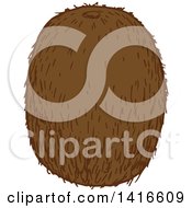 Clipart Of A Sketched Coconut Royalty Free Vector Illustration by Vector Tradition SM
