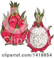 Sketched Dragon Fruit