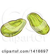 Poster, Art Print Of Sketched Pistachios