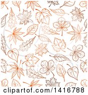 Poster, Art Print Of Seamless Background Pattern Of Leaves