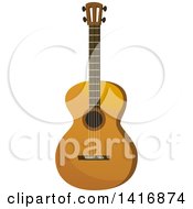 Poster, Art Print Of Brown Acoustic Guitar