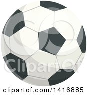 Clipart Of A Soccer Ball Royalty Free Vector Illustration