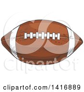 Poster, Art Print Of Sketched American Football