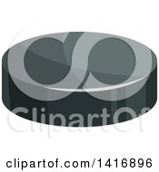 Clipart Of A Hockey Puck Royalty Free Vector Illustration