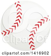 Clipart Of A Baseball Royalty Free Vector Illustration