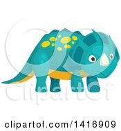 Poster, Art Print Of Cute Triceratops Dinosaur