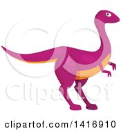 Poster, Art Print Of Pink Raptor Dinosaur