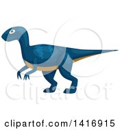Poster, Art Print Of Blue Raptor Dinosaur