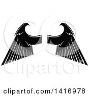 Poster, Art Print Of Pair Of Black And White Wings