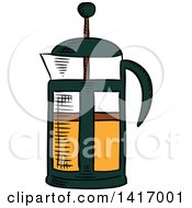 Poster, Art Print Of Sketched French Press