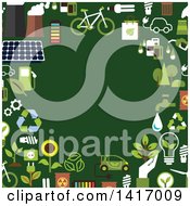 Poster, Art Print Of Border Of Green Energy Icons