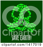 Poster, Art Print Of Gas Mask Made Of Trees With Save Earth Text