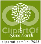 Clipart Of A Tree Formed Of White Trees Over Text Royalty Free Vector Illustration