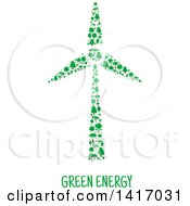 Clipart Of A Wind Turbine Made Of Trees Royalty Free Vector Illustration