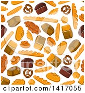 Clipart Of A Seamless Background Pattern Of Baked Goods Royalty Free Vector Illustration