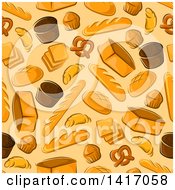 Clipart Of A Seamless Background Pattern Of Baked Goods Royalty Free Vector Illustration