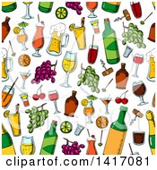 Poster, Art Print Of Seamless Background Pattern Of Alcohol