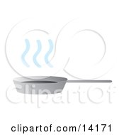 Pan With Steamy Hot Ingredients Food Clipart Illustration