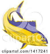 Sketched Albacore Tuna Fish