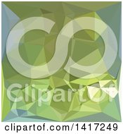 Poster, Art Print Of Low Poly Abstract Geometric Background In Olive Drab