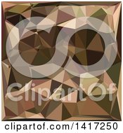 Poster, Art Print Of Low Poly Abstract Geometric Background In Sienna