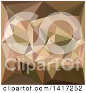 Clipart Of A Low Poly Abstract Geometric Background In Burlywood Royalty Free Vector Illustration