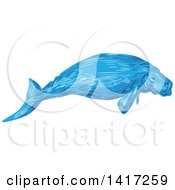 Sketched Blue Dugong