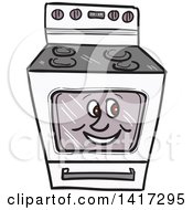 Poster, Art Print Of Cartoon Happy Oven Range Character