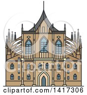 Poster, Art Print Of Czech Landmark Saint Barbara Church