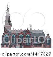 Poster, Art Print Of Dutch Landmark Oude Kerk Church