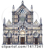 Poster, Art Print Of Italian Landmark Basilica Of Santa Croce