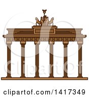 Poster, Art Print Of German Landmark Brandenburg Gate