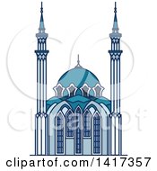 Poster, Art Print Of Russian Landmark Qolsharif Mosque