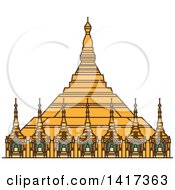 Poster, Art Print Of Burma Landmark Uppatasanti Pagoda