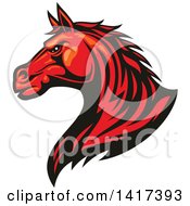 Poster, Art Print Of Tough Red Horse Head