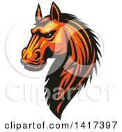 Poster, Art Print Of Tough Orange Or Brown Horse Head