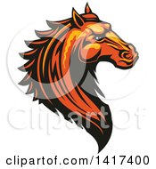 Poster, Art Print Of Tough Orange Or Brown Horse Head