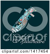 Clipart Of A Vaccine Formed Of Medical And Dentla Icons Royalty Free Vector Illustration