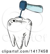 Poster, Art Print Of Tooth Getting Dental Work Done
