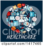 Clipart Of A Circle Formed Of Medical Icons With Text Royalty Free Vector Illustration