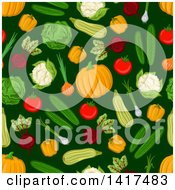 Poster, Art Print Of Seamless Background Pattern Of Vegetables