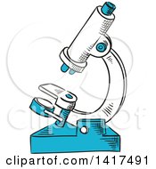 Clipart Of A Microscope Royalty Free Vector Illustration by Vector Tradition SM