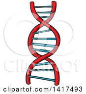 Clipart Of A Dna Strand Royalty Free Vector Illustration by Vector Tradition SM