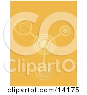 Crop Circles In An Orange Crop Clipart Illustration