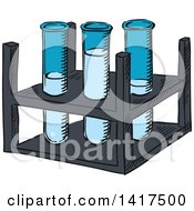 Poster, Art Print Of Tray With Test Tubes