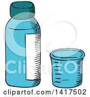 Clipart Of A Bottle Of Medicine Royalty Free Vector Illustration by Vector Tradition SM
