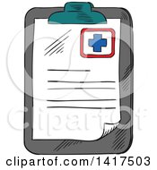 Clipart Of A Medical Chart Royalty Free Vector Illustration