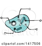 Clipart Of A Parasite Royalty Free Vector Illustration