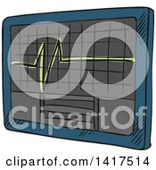 Clipart Of A Ekg Heart Graph Royalty Free Vector Illustration by Vector Tradition SM
